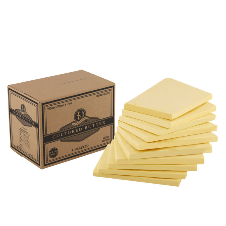 Unsalted Cultured Butter 10kg Sheets St David Dairy